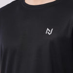 Black Quick-Dry Performance T-Shirt for Men