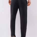 Black Relaxed-Fit Track Pants for Men
