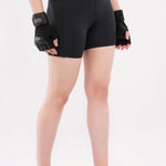Black High-Waisted Tight Shorts for Women