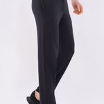 Black Relaxed-Fit Track Pants for Men