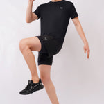 Black Quick-Dry Performance T-Shirt for Men