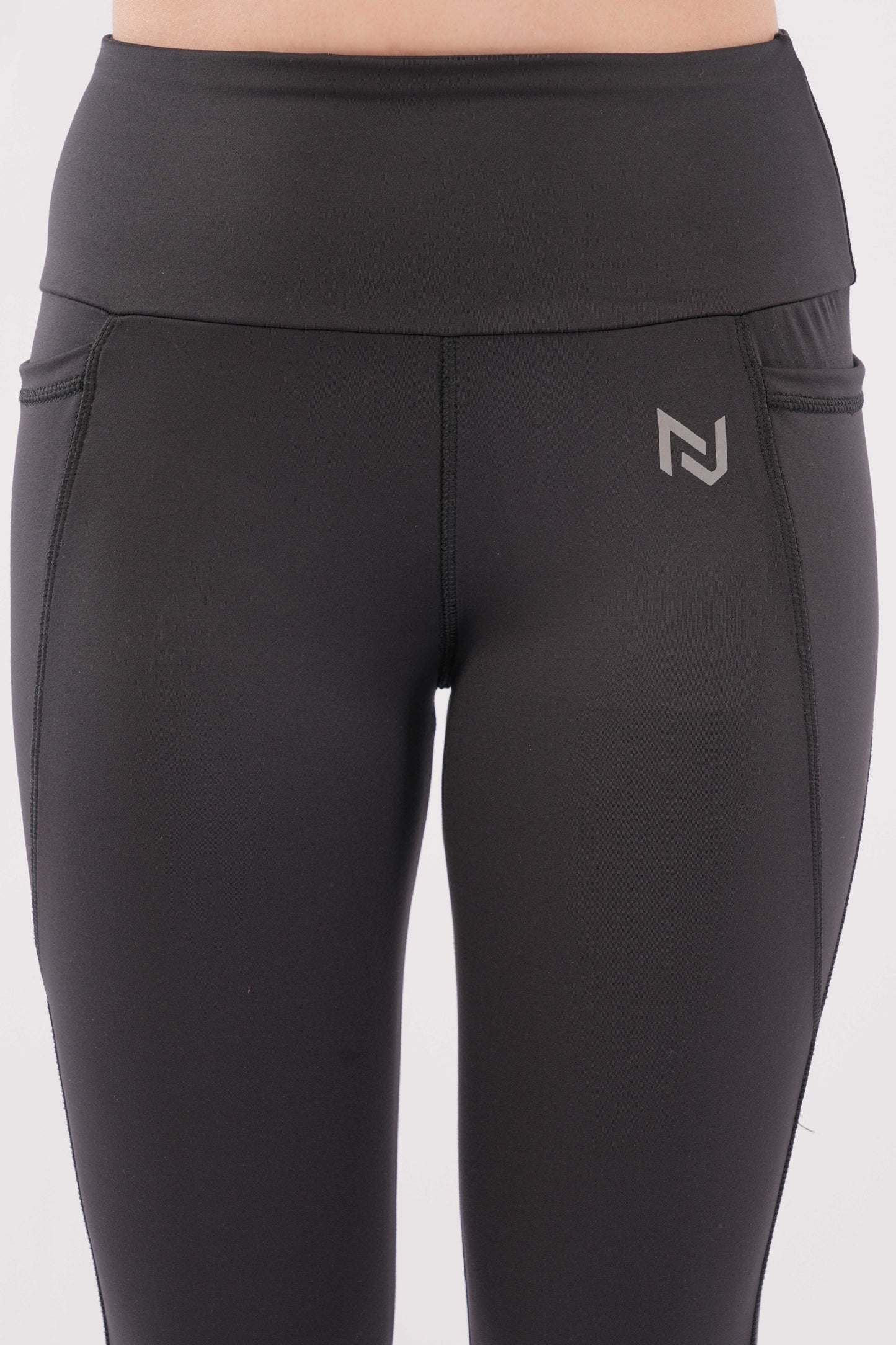 Black High-Waisted Workout Tights for Women