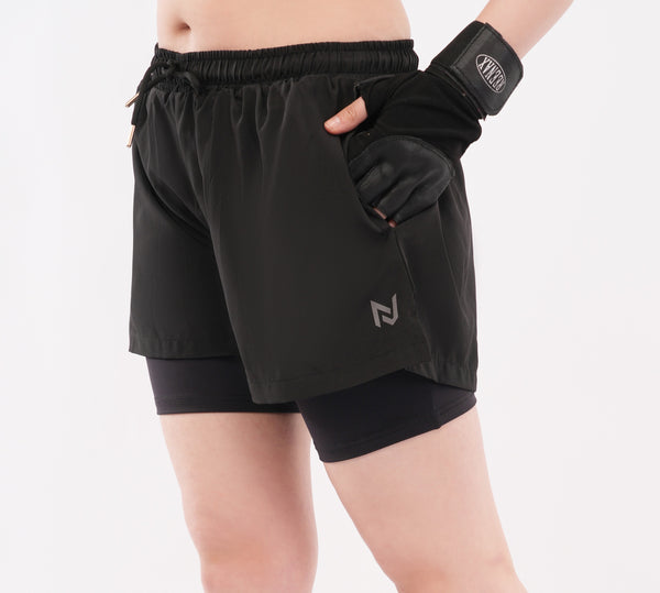 Women's 2-in-1 Compression Shorts