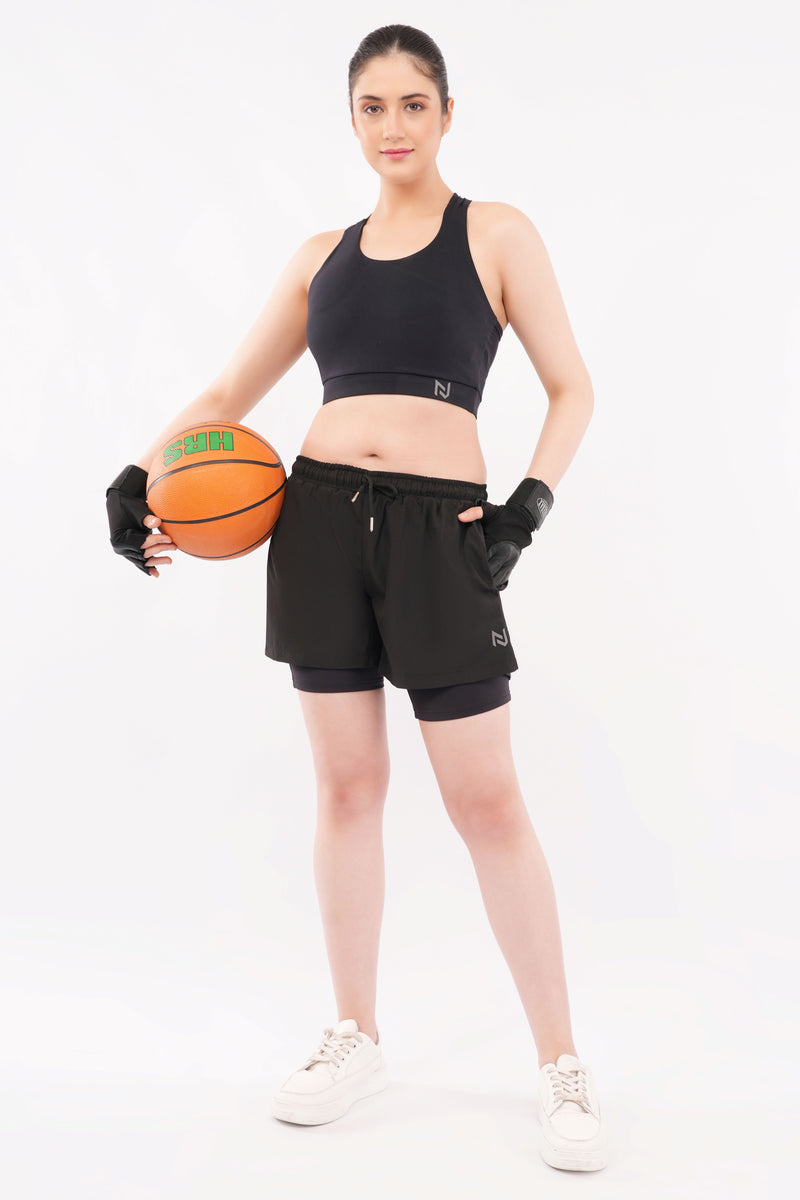 Women's 2-in-1 Compression Shorts